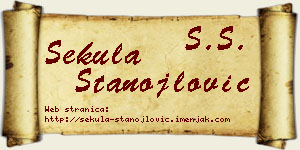 Sekula Stanojlović vizit kartica